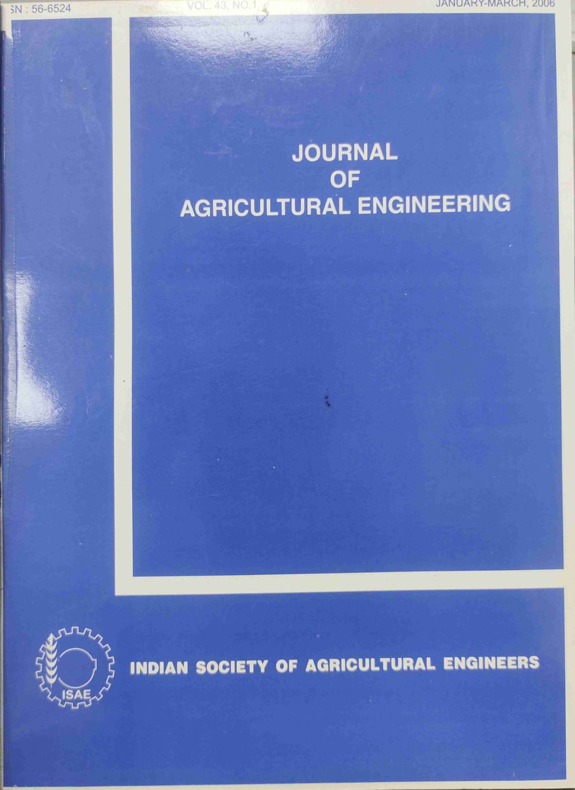 					View Vol. 43 No. 1 (2006)
				