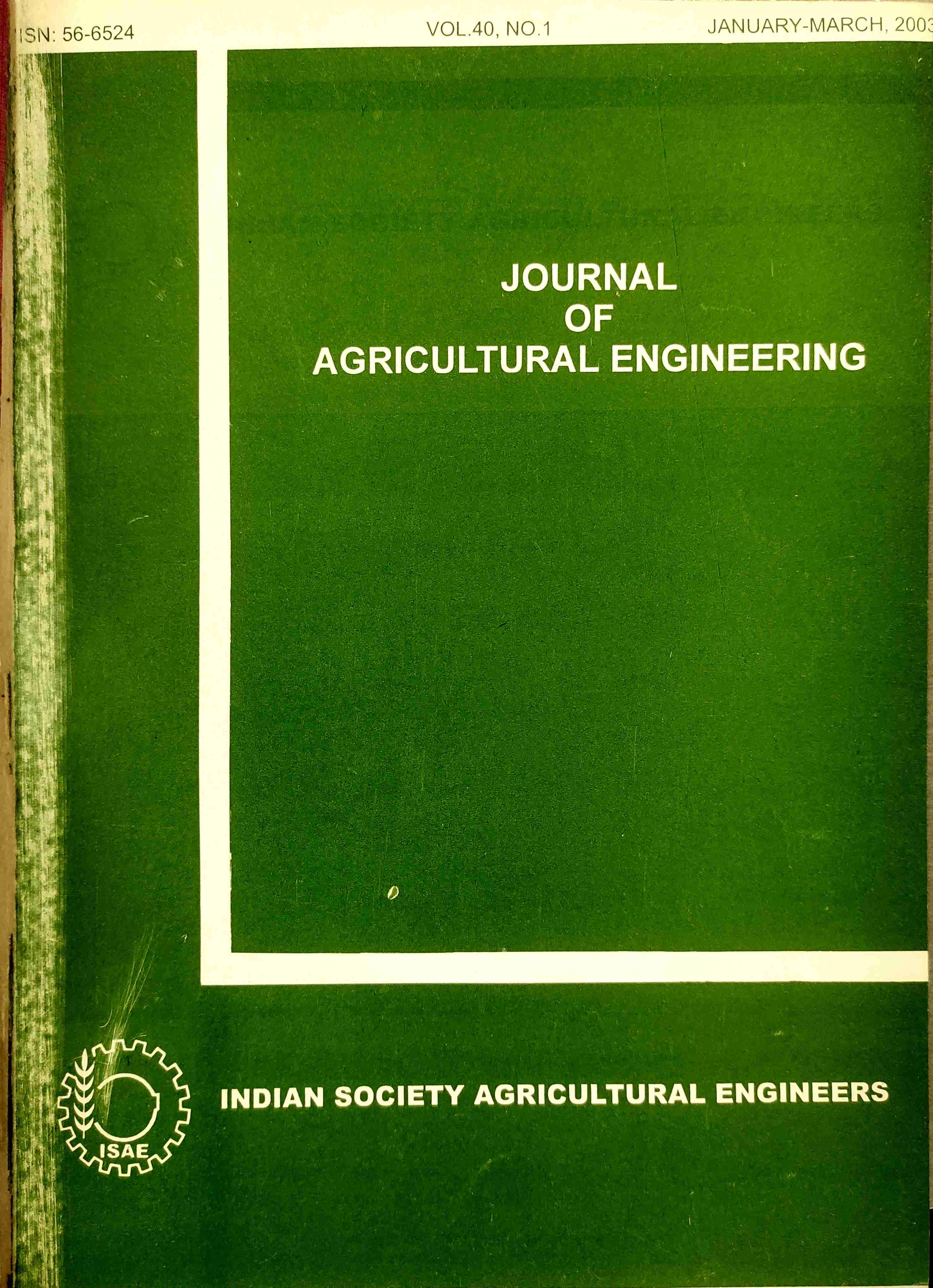 					View Vol. 40 No. 1 (2003)
				