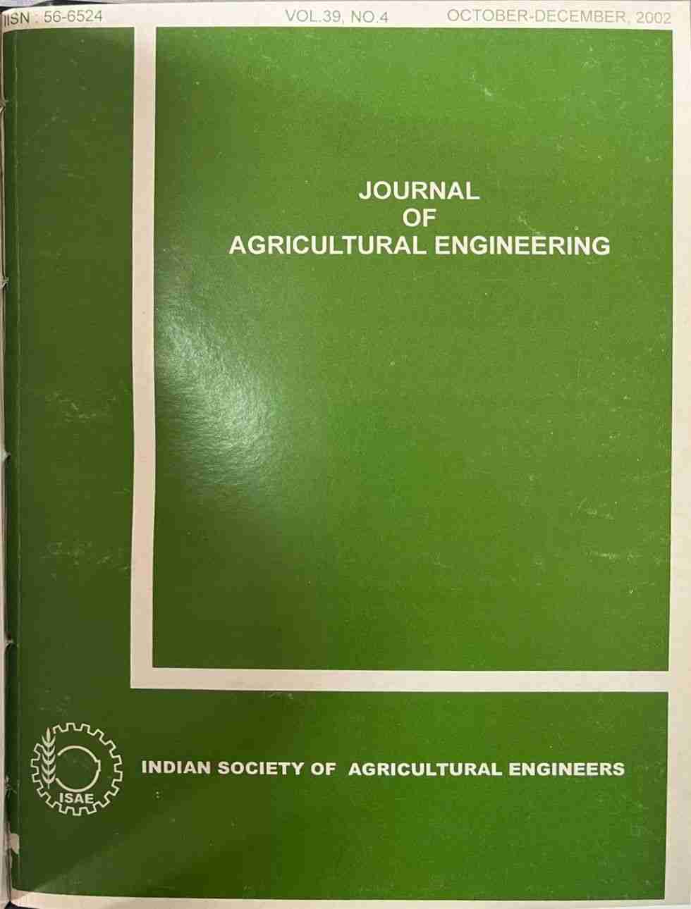 					View Vol. 39 No. 4 (2002)
				