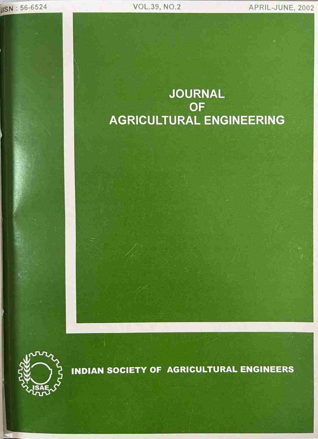 					View Vol. 39 No. 2 (2002)
				